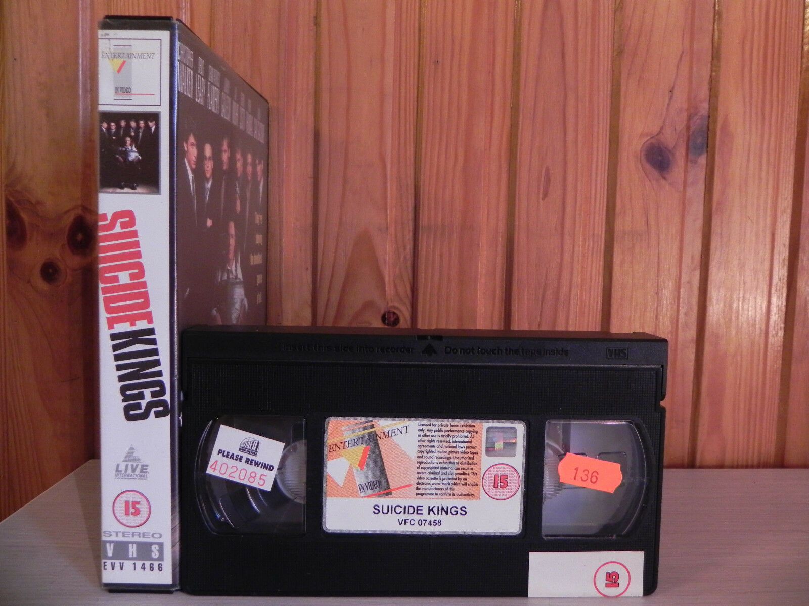 SUICIDE KINGS - Walken - Kidnap Action - 102 Mins - Big Box - Ex-Rental - VHS-