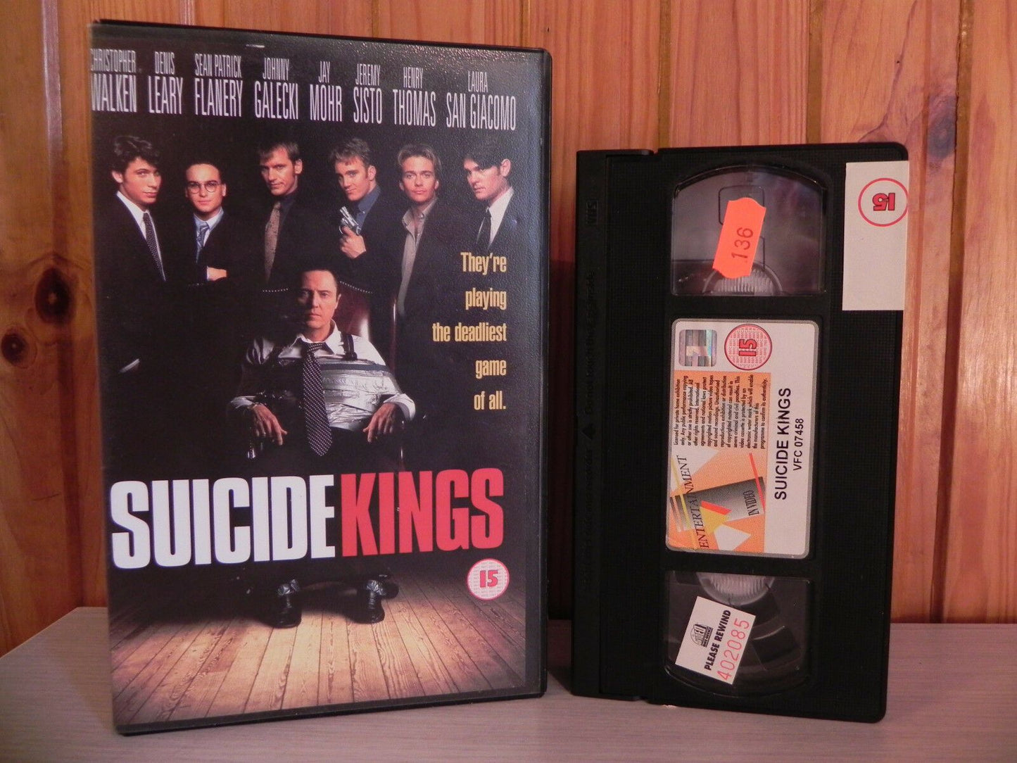 SUICIDE KINGS - Walken - Kidnap Action - 102 Mins - Big Box - Ex-Rental - VHS-