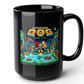 Superhero Dog Black Mug (15oz) - gifts for gamers who have everything-15oz-