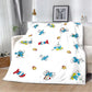 Cute Smurfs Printed Blanket Throw - Soft Warm Cartoon Picnic Blanket, Home Travel Comfort, Retro Birthday Gift-1539CS24823A19-127x152cm-Gai-