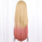 Anime My Dress-Up Darling Marin Kitagawa Cosplay Wig Yellow Pink Gradient Hair Long Straight Hair Kawaii Cute Halloween Carnival-