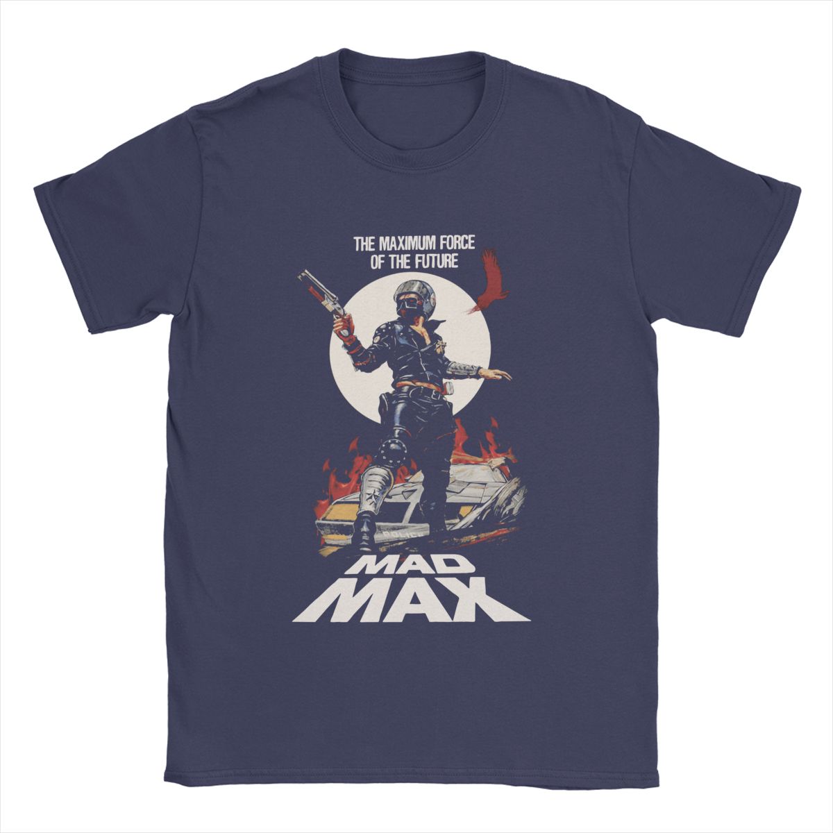 Mad Max - T-Shirt For The Film Buff - Classic Action - Movie Wear Fan Garment-Navy Blue-S-