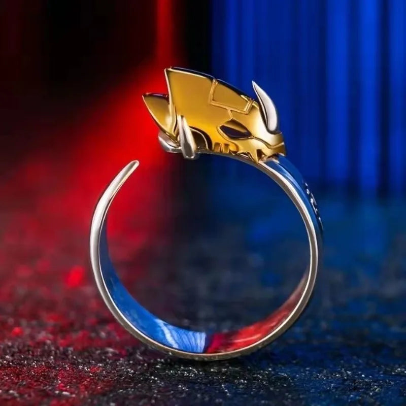 Digimon Adventure Ring - WarGreymon Garurumon Adjustable Sterling Silver Anime Gift-