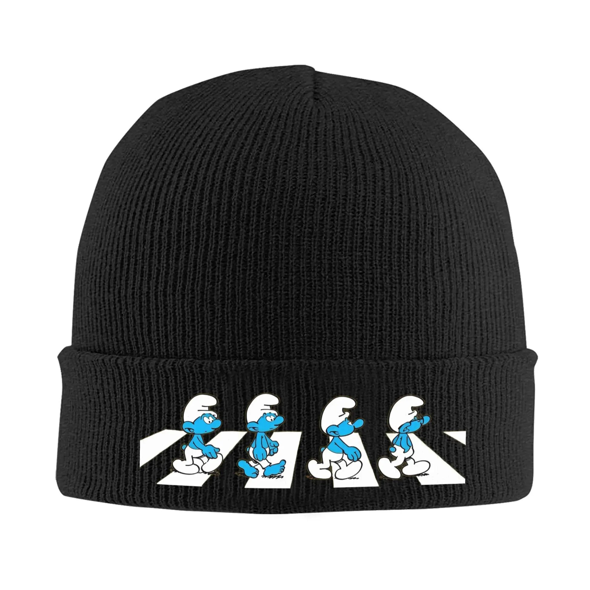 The Smurfs 90s Cartoon Beanie Hat - Warm Acrylic Knit Cap for Men Women, Retro Anime Winter Fashion Streetwear-