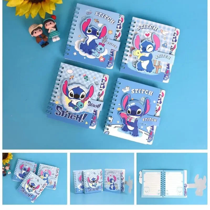 Stitch Magnetic Notebook Diary - Cartoon Journal Coil Book Kids Fashion School Gift-