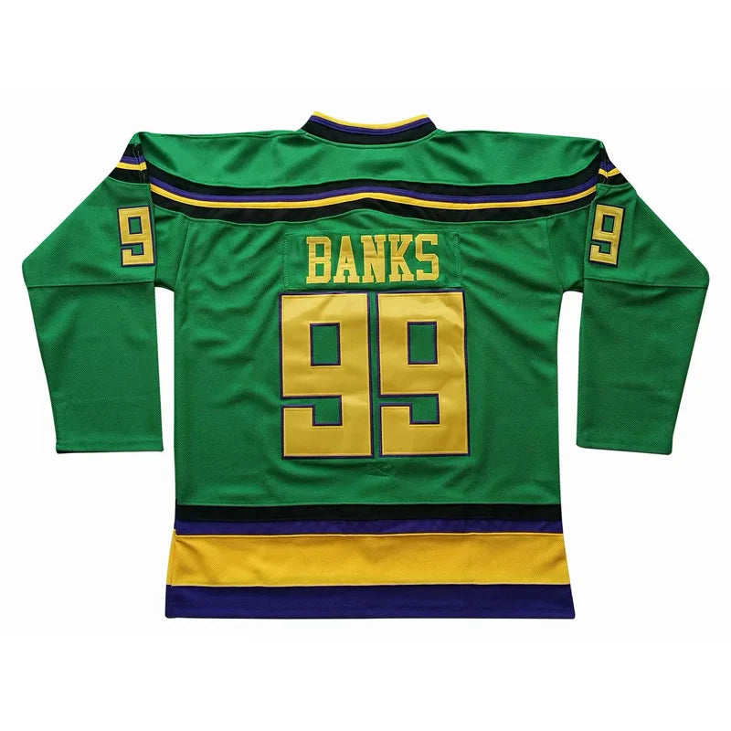 Mighty Ducks Jersey - Charlie Conway #96 - Adam Banks #99 Ice Hockey Retro Sweater-