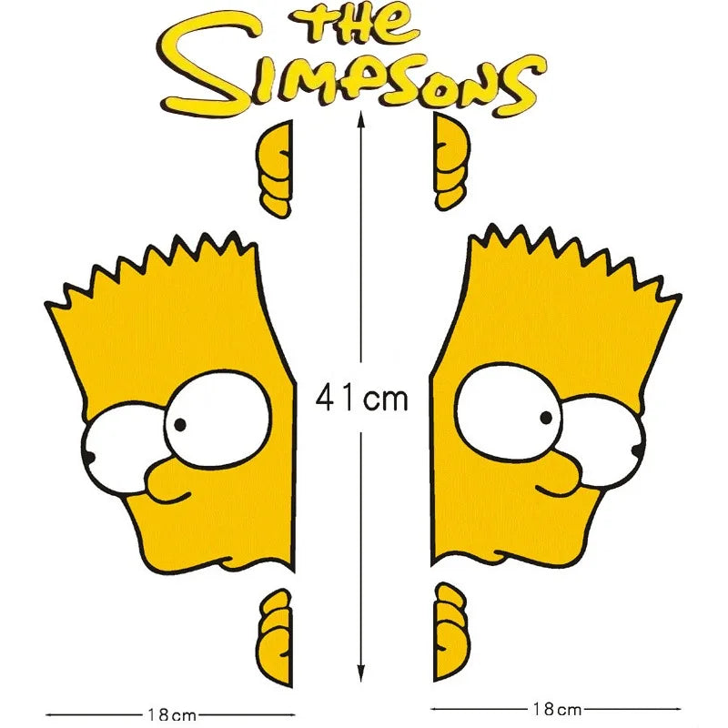 Funny Simpsons Car Stickers - Personalized Reflective Decals - Great Present for Dad’s or Boyfriend’s Vehicle-2PCS-Big-