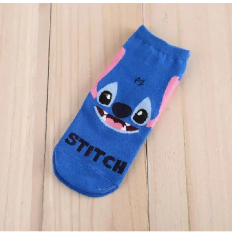 Cartoon Stitch Short Socks - Kawaii Women’s Cotton Ankle Socks Kids Christmas Gift-6-