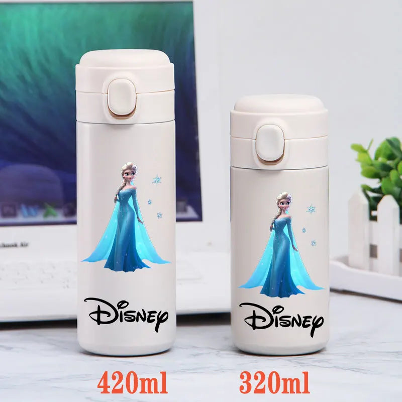 Disney Princess Thermal Bottle - 320ML/420ML Stainless Steel Outdoor Sports Water Cup Featuring Frozen Characters-GZ-B13-420ML-