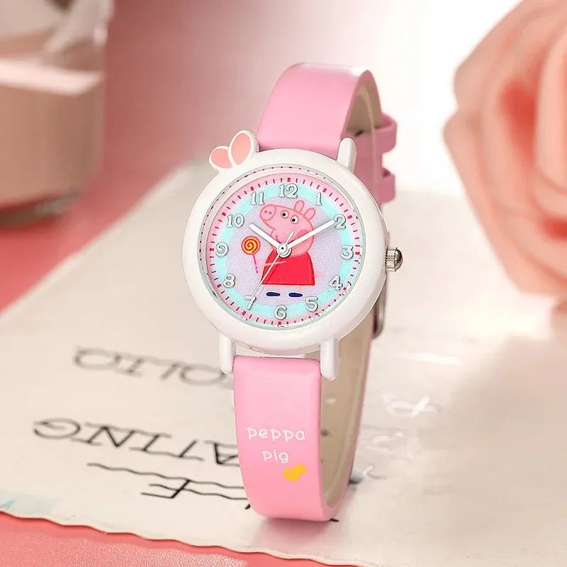 Peppa Pig Cartoon Watch - Electronic Waterproof Toy - Fun Quartz Watch for Kids - Great Educational Gift-1 3-