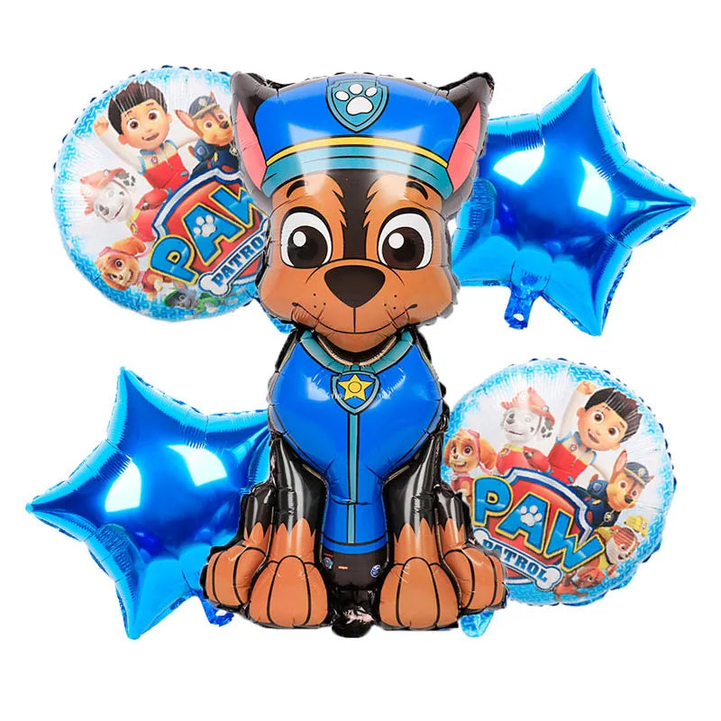 Paw Patrol Birthday Decorations Happy Birthday Backdrop Banner Plates Cups - Paper Tableware Set Balloons - Kids Boy Party Supplies-Balloon Set 1-