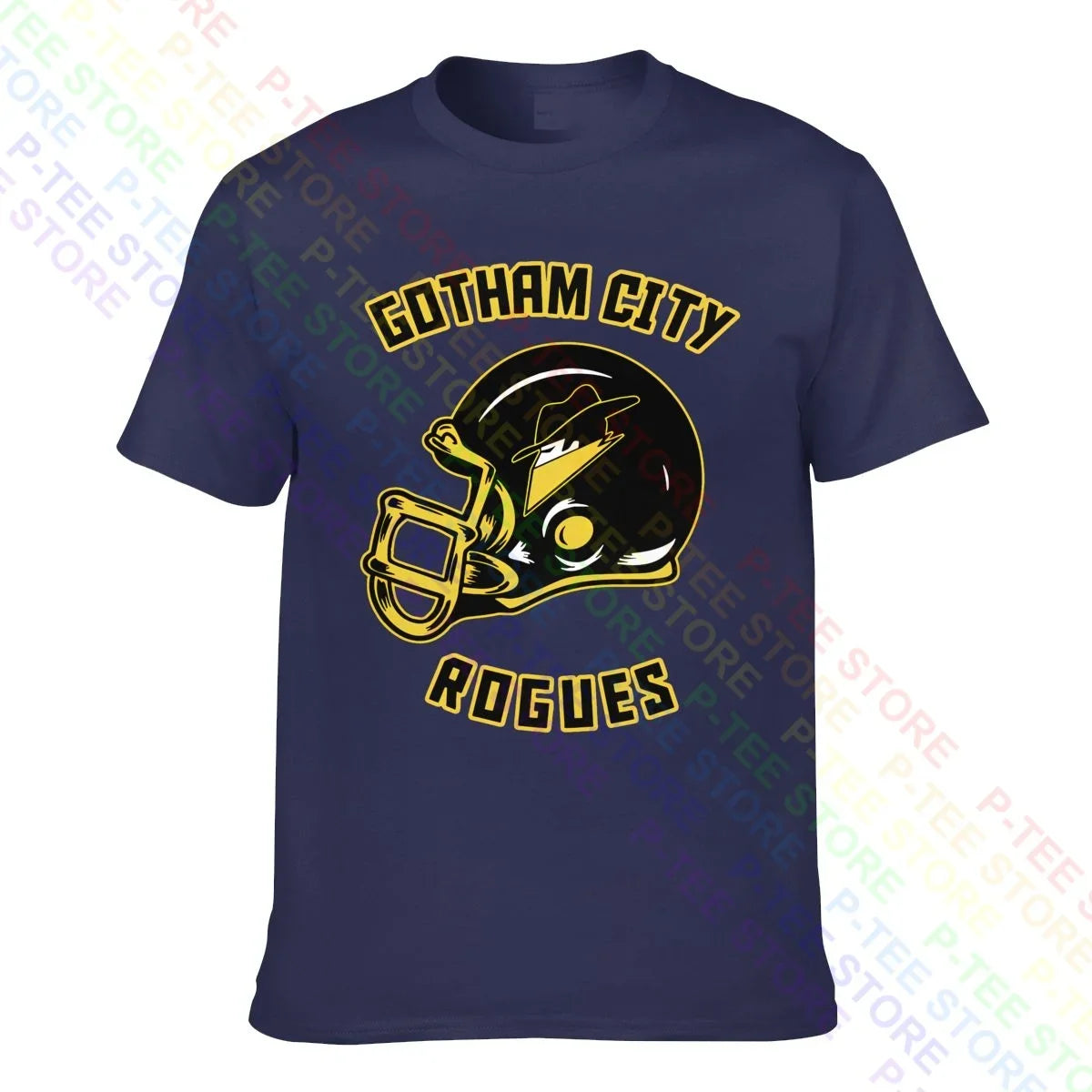 Gotham City Rogues Football Bat Man Movie Team Baddies T-shirt Tee Shirt Casual Hot Deals-Navy-S-