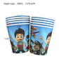 PAW Patrol Birthday Party Decoration Kids Toy Hat Gift - Aluminum Foil Balloon Disposable Tableware - New Banner Boy Event Supplies-Cup - 10pcs-