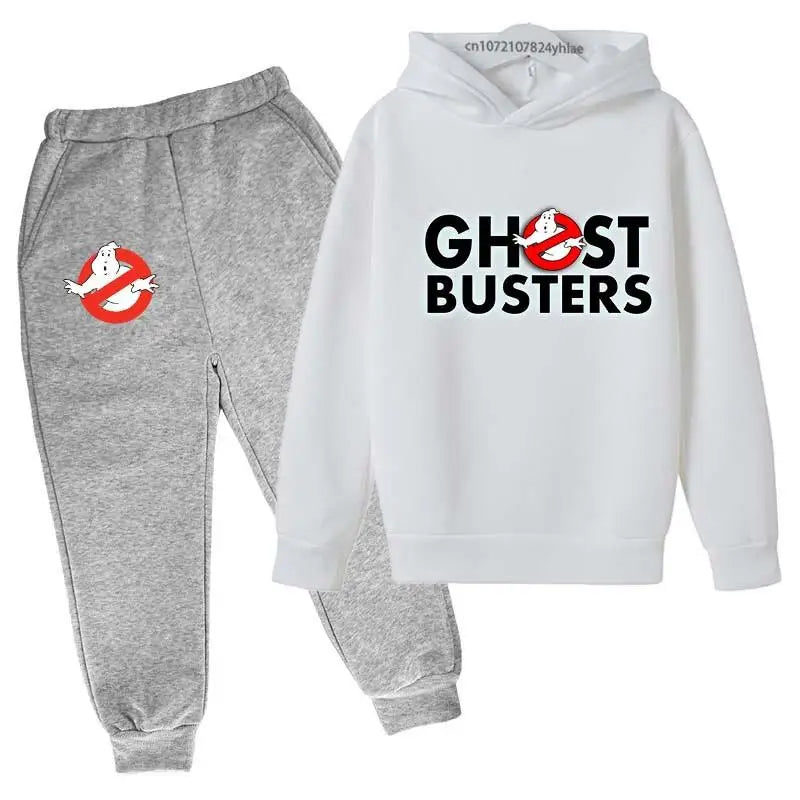 Ghostbusters Kids Cartoon Print Hoodie + Jogging Pants Tracksuit - Ages 2-13 Years-bhui-100-