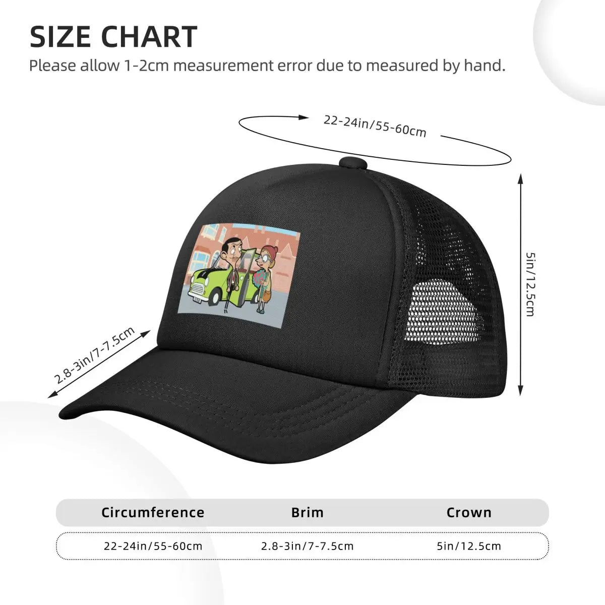 Mesh Mr. Bean - Snapback Caps - Breathable Casual Hats - Outdoor or Party Accessories For Fans-