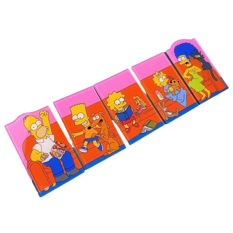 Simpsons Magnetic Fridge Stickers - Creative Jigsaw Magnets - Unique Gift - Family or Friends - Show Them You Care-5PCS-set-