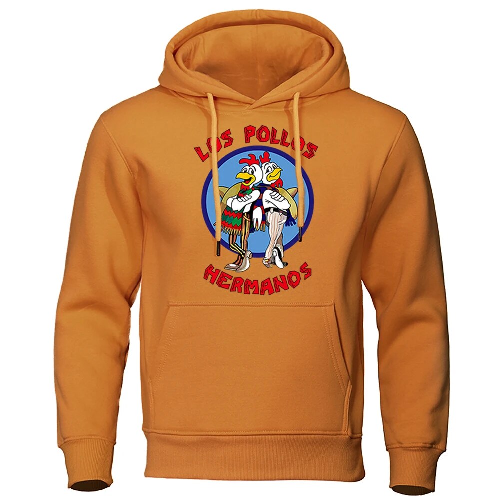 Los Pollos Hermanos Letter Print Men's Hoodie - Oversized-khaki-XXL-