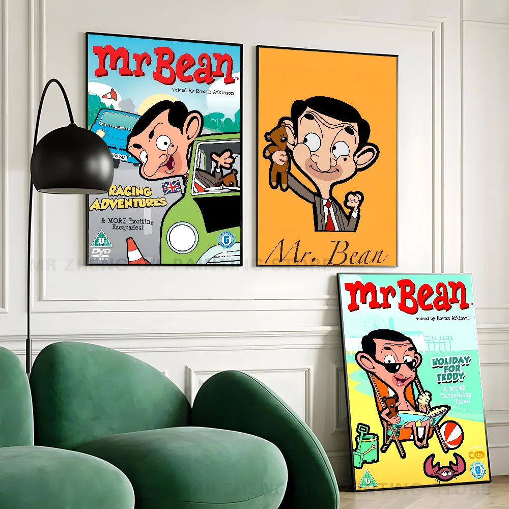 Mr. Bean Cartoon Poster – Paper Print for Living Room, Bedroom, Cafe, or Bar Decoration-