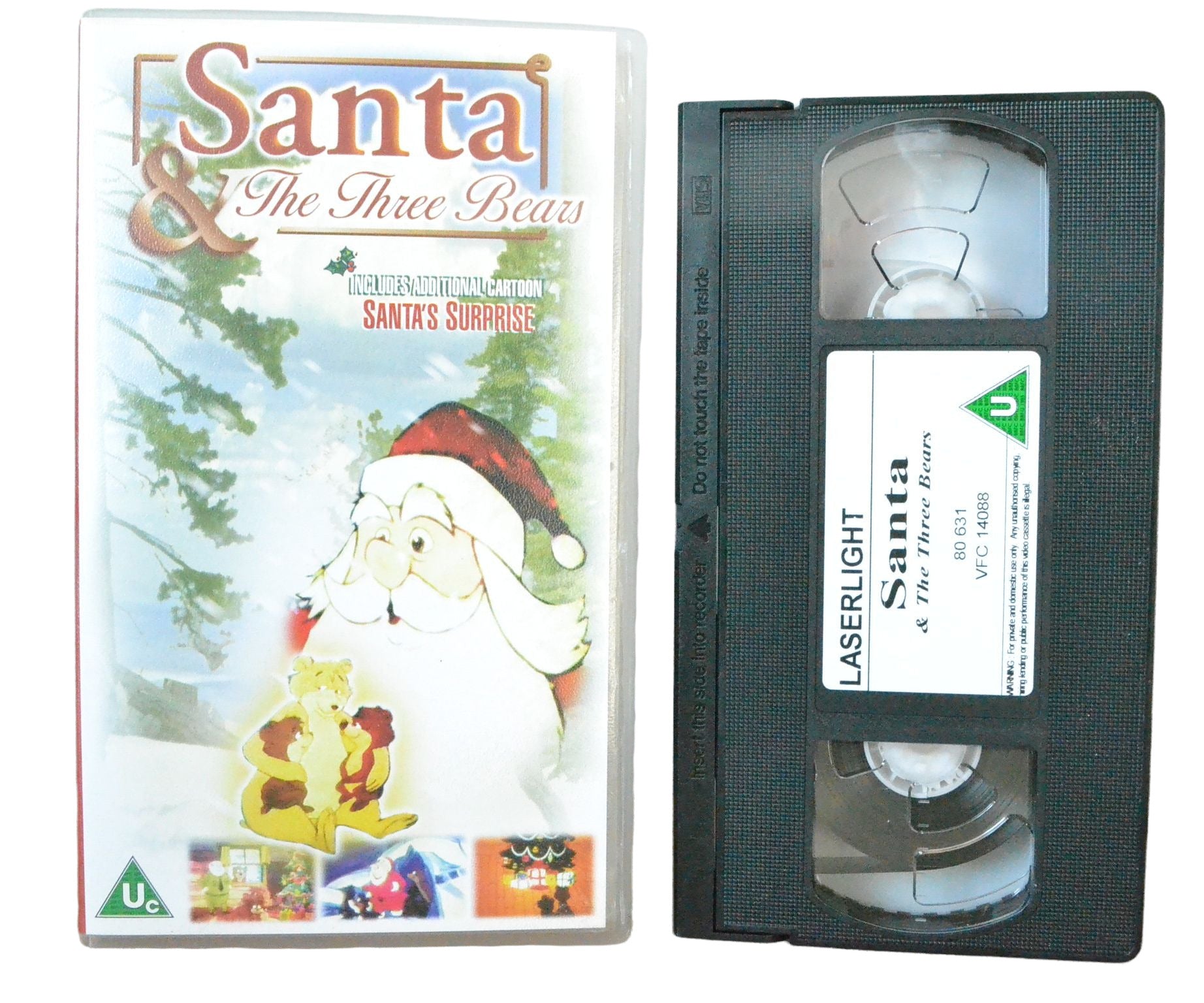 Santa & The Three Bears - LaserLight Video - Children's - Pal VHS-