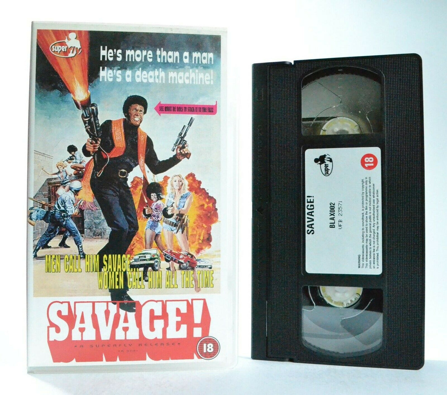 Savage: T.V. Drama Thriller (1973) Blaxploitation Film - USA/Philippines - VHS-