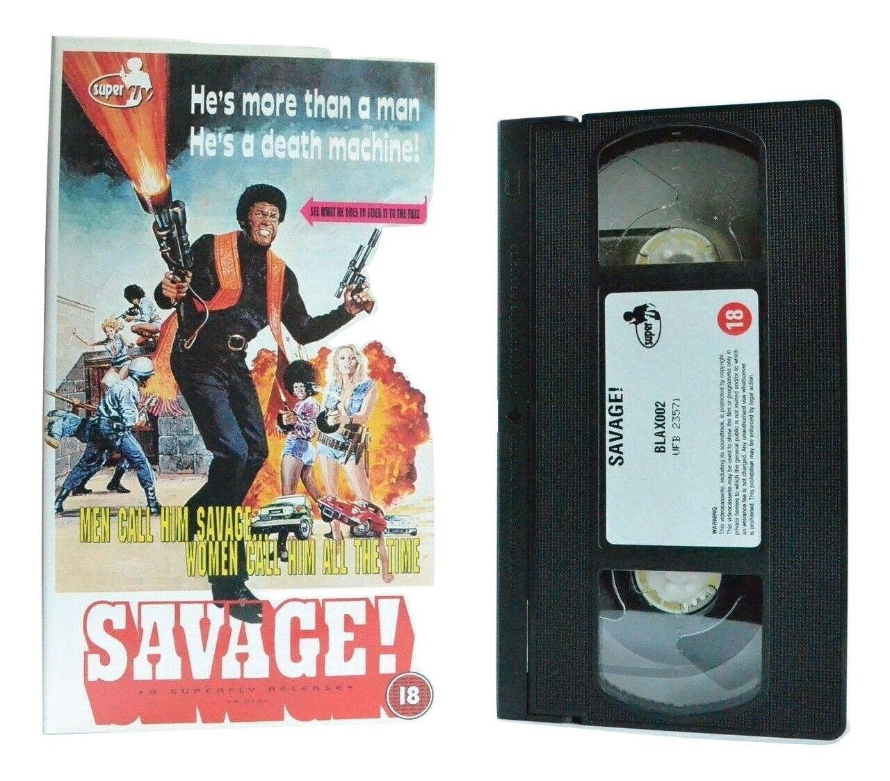 Savage: T.V. Drama Thriller (1973) Blaxploitation Film - USA/Philippines - VHS-