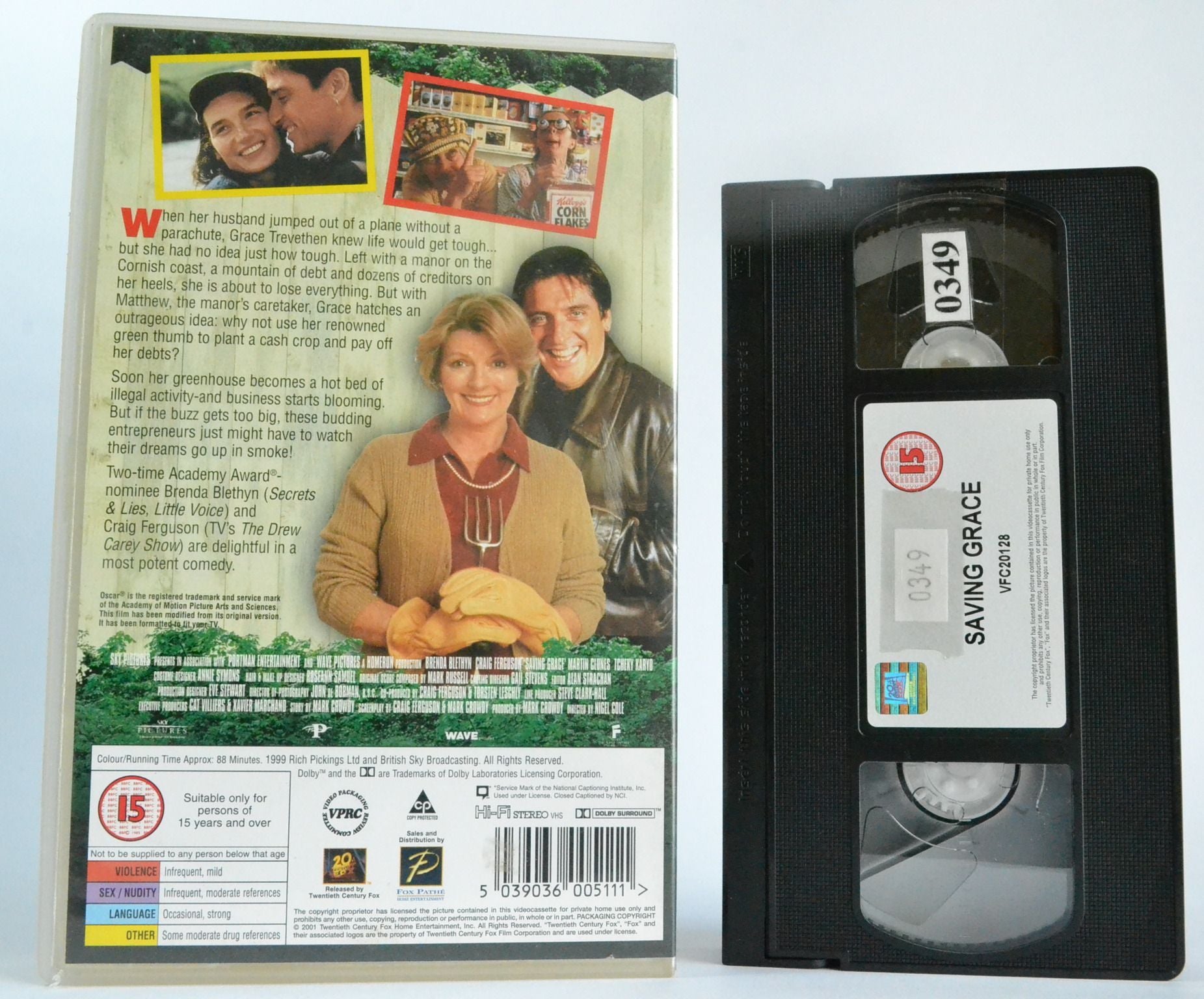 Saving Grace: Made For Sky Pictures T.V. - Brenda Blethyn - (1999) Ex-Rental VHS-