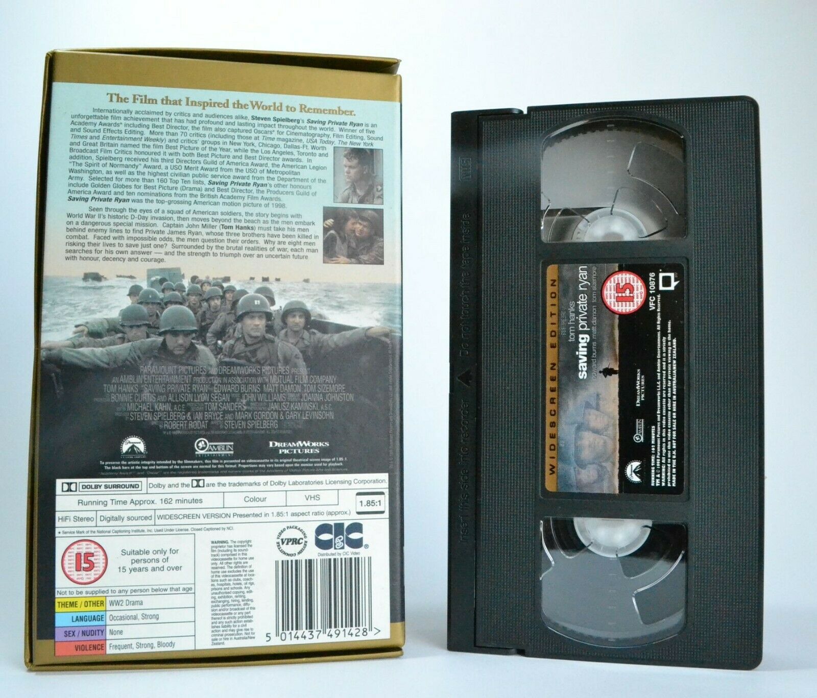 Saving Privare Ryan: Widescreen Edition - (1998) Epic War Drama - T.Hanks - VHS-