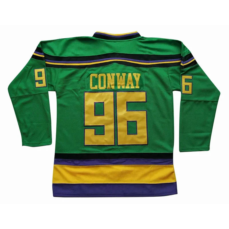 Mighty Ducks Jersey - Charlie Conway #96 - Adam Banks #99 Ice Hockey Retro Sweater-