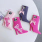 Cute Barbie Cartoon High-heeled Shoes Phone Case for iPhone 15 14 13 12 Pro Max - Shockproof, Soft Silicone Protective Cover-