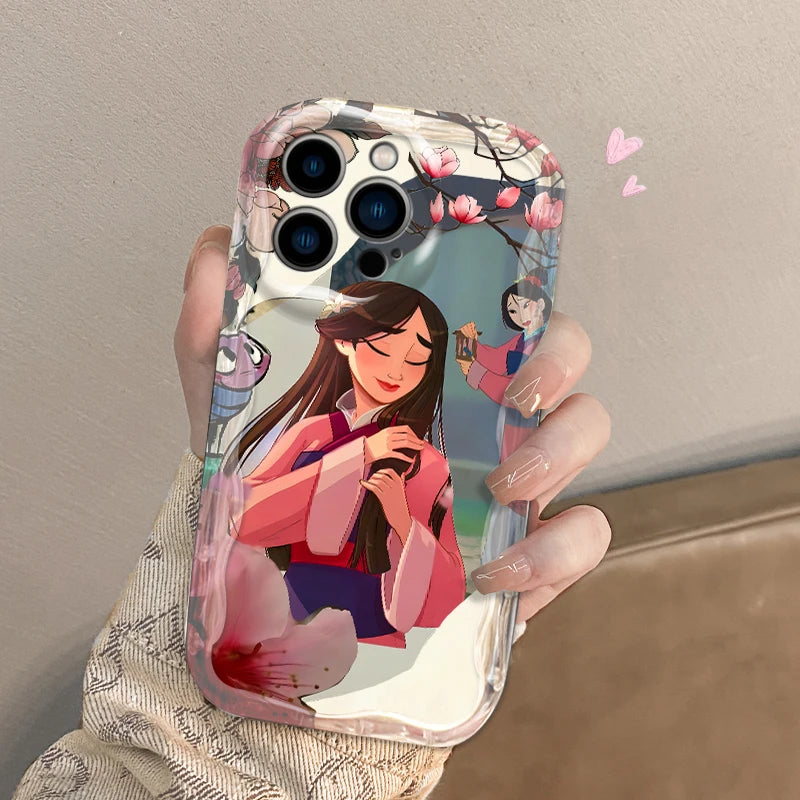 Disney Mulan Cool Phone Case for iPhone 15 14 13 12 11 - Wave Oil Funda Cover-WA6303CLE-iPhone 15 Pro Max-