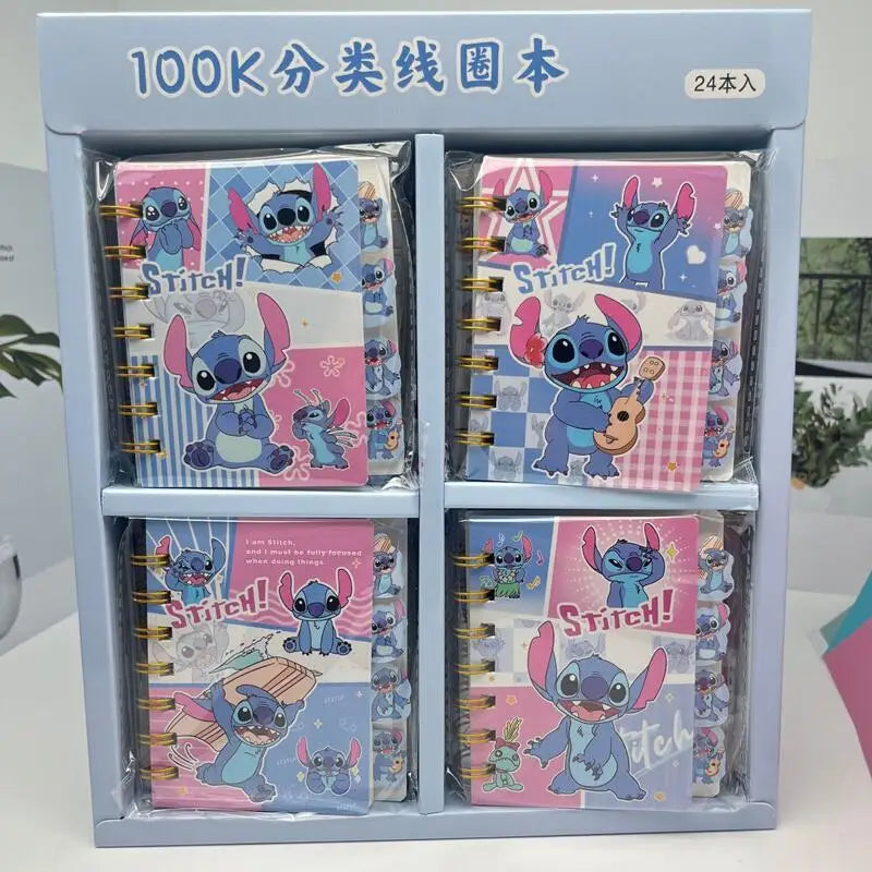 Stitch Magnetic Notebook Diary - Cartoon Journal Coil Book Kids Fashion School Gift-4-1Pcs-random-