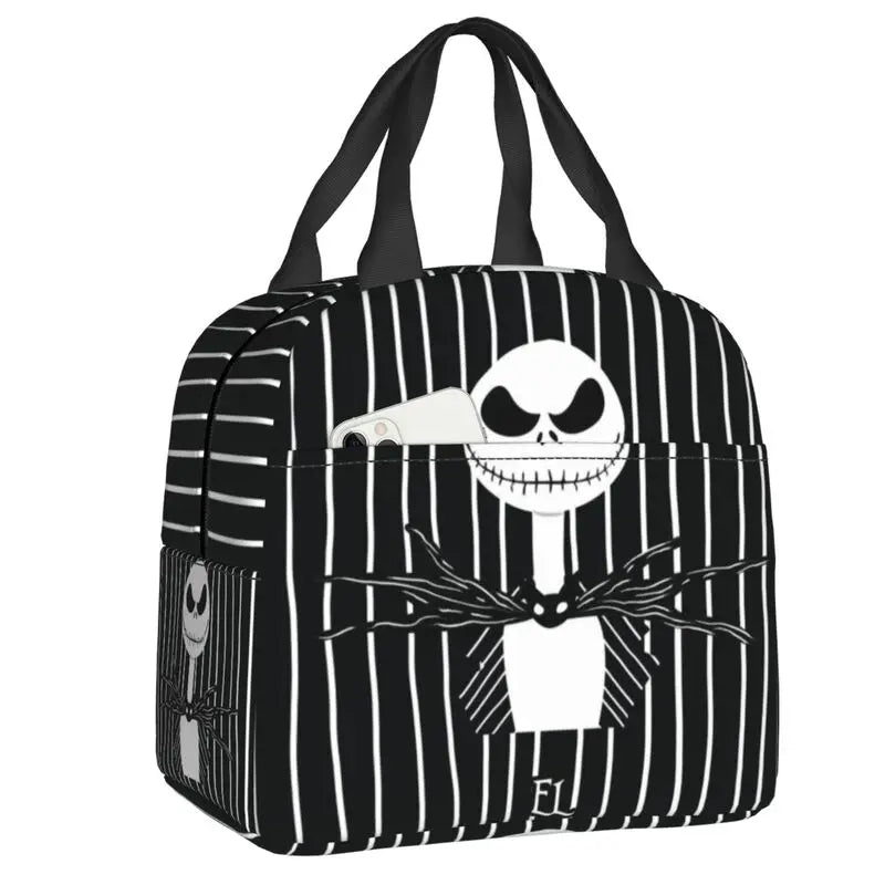 Tim Burton Christmas Lunch Box - Skull Jack Reusable Cooler - Perfect for Halloween-1-22x20x13cm-