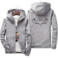 2024 New Bat Printing Zipper Windproof Jacket Men Women Hoodies Sunscreen Clothing Casual Sport Long Sleeve Hooded Coat Thin Top-Grey-02-2XL 65-70kg-