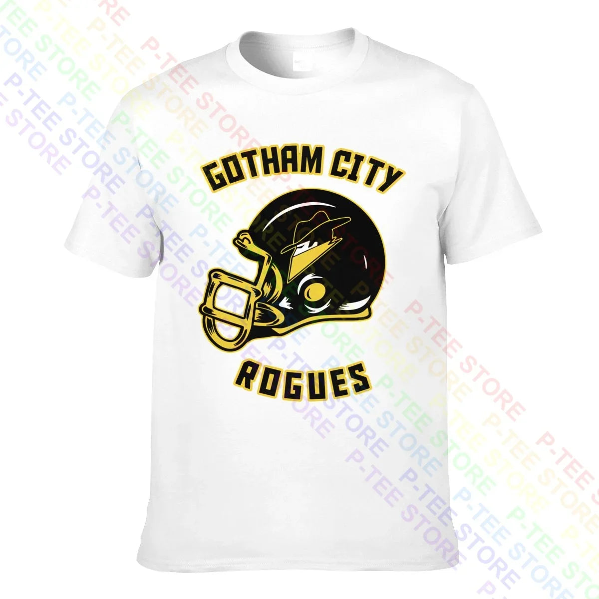 Gotham City Rogues Football Bat Man Movie Team Baddies T-shirt Tee Shirt Casual Hot Deals-White-5XL-