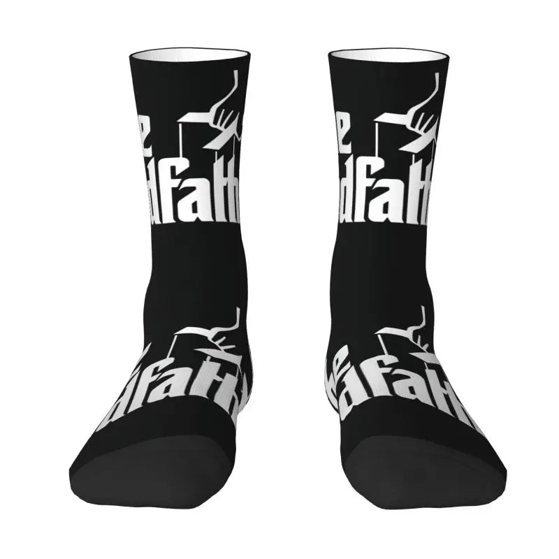 The Godfather Artwork Dress Socks - Men's & Women's Warm Fashion - Iconic Movie Crew Socks-10-Crew Socks-