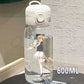 Cardcaptor Sakura Straw Water Bottle - 400ML/600ML Transparent Plastic Anti-Drop Cup for Students and Kids-6-3-