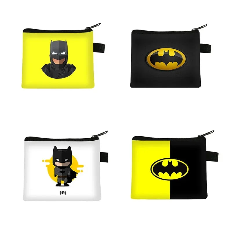 DC Anime Figure Justice League Batman Bruce Wayne Coin Purse Portable Card Case Coin Key Storage Bag Clutch Small Gifts-