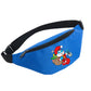 Anime Smurfs Kids Waist Bag - Cartoon Zipper Belt Pack for Outdoor Sports, Travel Shoulder Crossbody Gift Pouch-LJL 15-