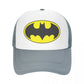 Bats Man Symbol Logo Trucker Cap Fitted Cartoon Dad Hat Trucker Worker Cap Racing Cap Snapback Caps Mesh Baseball Cap Summer-GRAY-One Size-