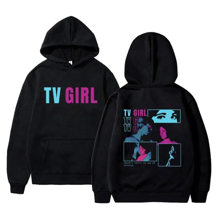 TV Girl Hoodie - Who Really Cares Album Graphic - Vintage Oversized Pullover Sweatshirts-