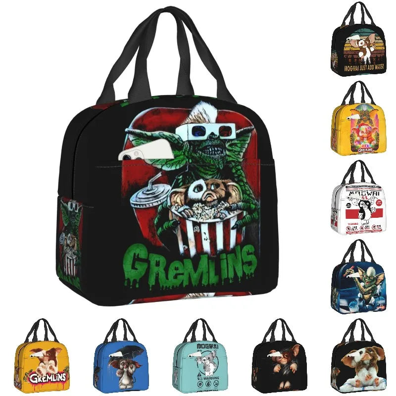 Custom Gizmo Mogwai - Gremlins Lunch Bag - Reusable Cooler - Thermal Insulated Lunch Box - For Outdoor Camping - Picnic Food Tote Bags-