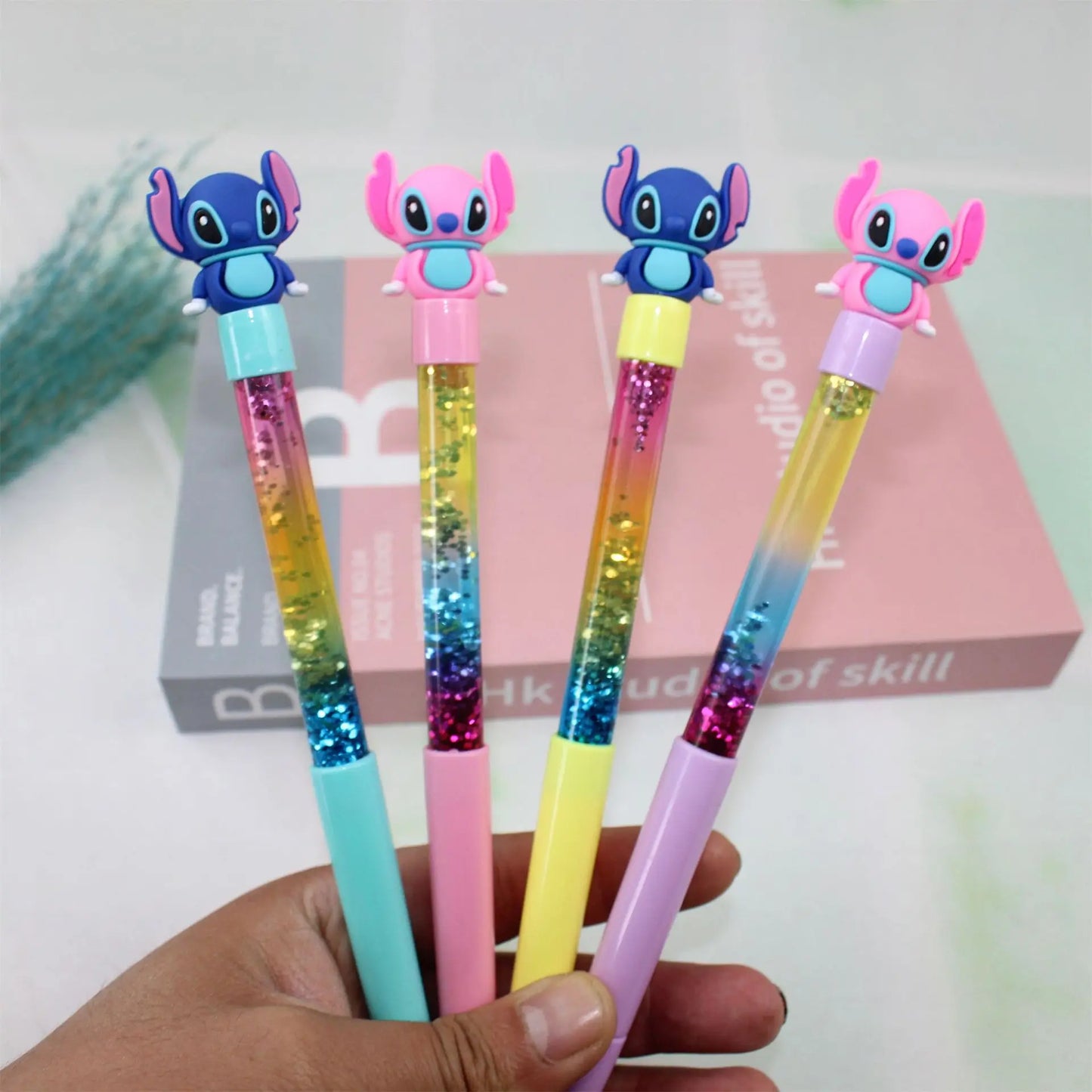 DIY Stitch Bead Pen Bracelet - Cartoon Gel Pen Toys Boys Girls Anime Stationery Gift Set-A-random 1pc-