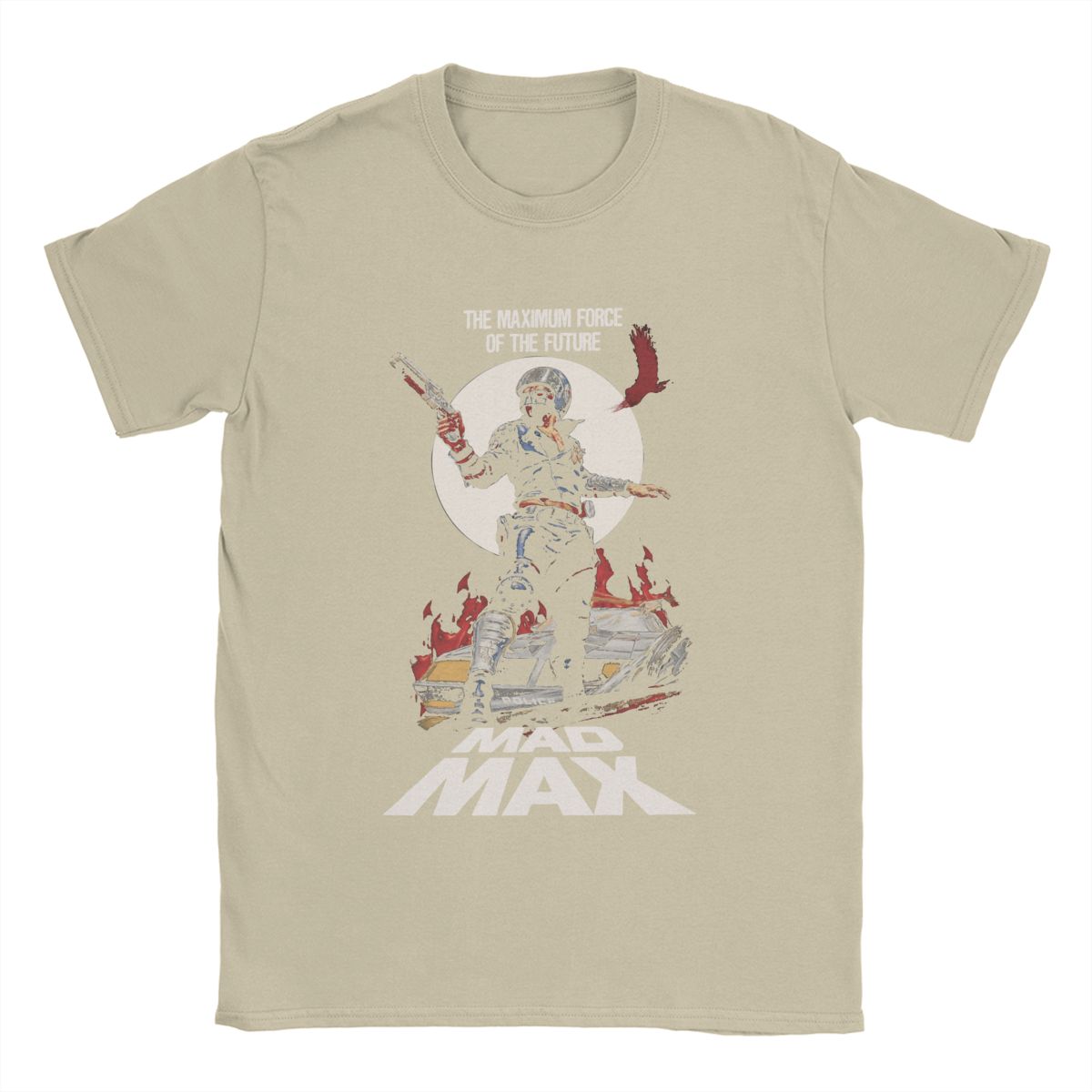 Mad Max - T-Shirt For The Film Buff - Classic Action - Movie Wear Fan Garment-Khaki-S-