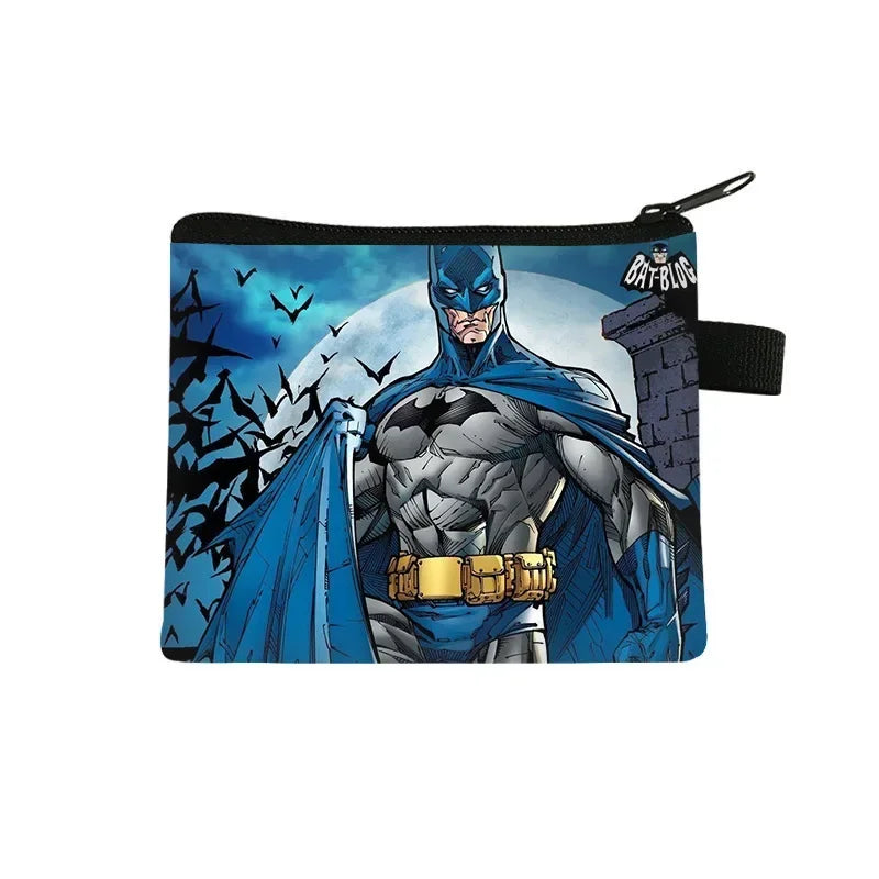 DC Anime Figure Justice League Batman Bruce Wayne Coin Purse Portable Card Case Coin Key Storage Bag Clutch Small Gifts-35-13.5x11 cm-