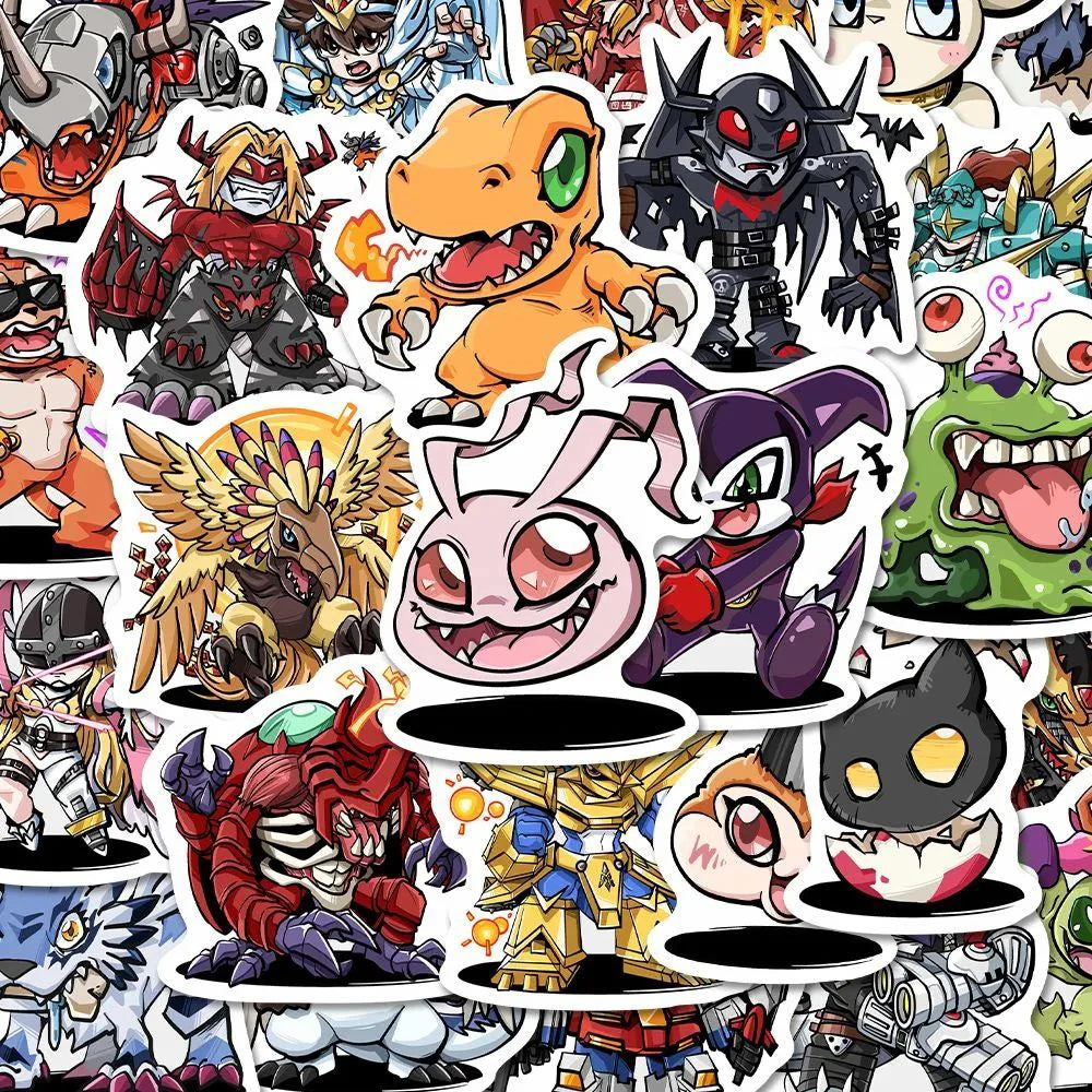 Digimon Adventure Stickers Set - Retro Cartoon DIY Graffiti Decals for Kids & Fans Gift-30PCS-