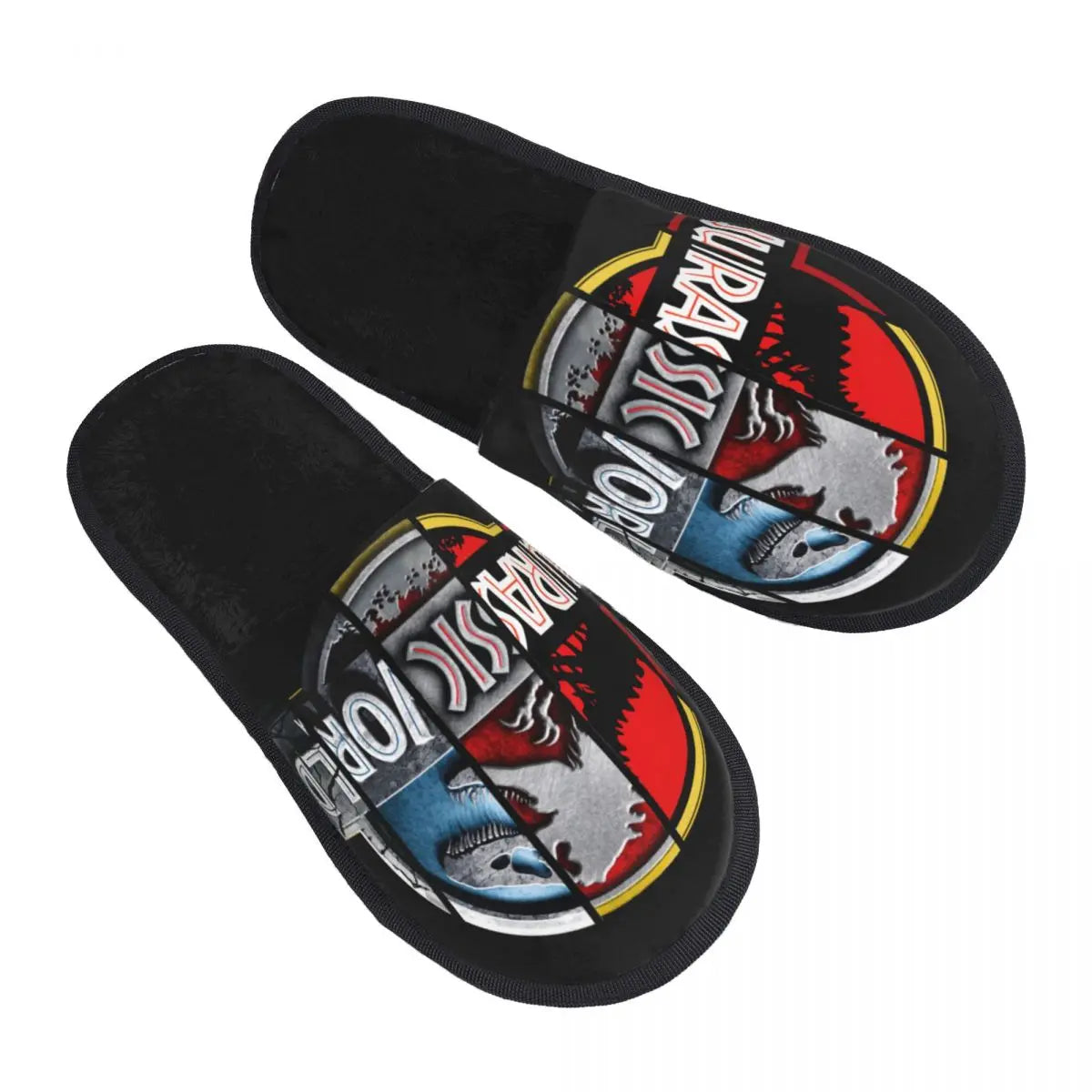 Custom Dinosaur Jurassic Park Soft Memory Foam Slippers - Women's Horror Movie - Comfy Warm Anti-Skid Slipper-14-M-