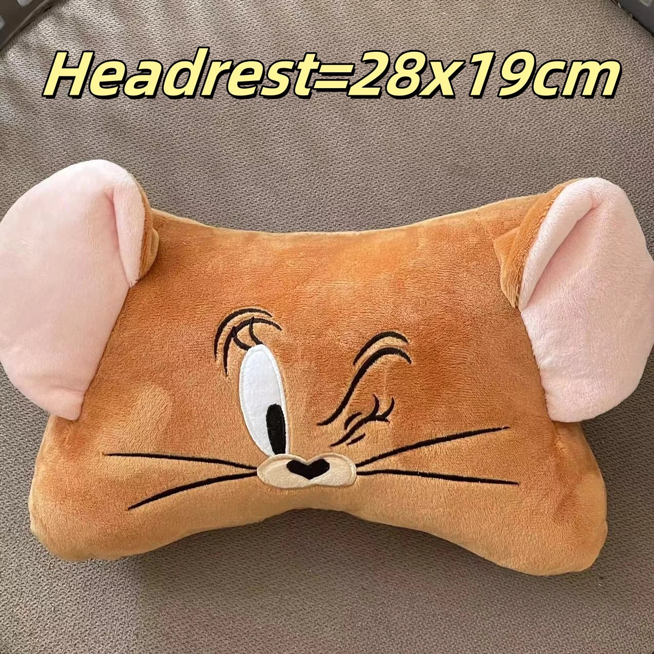 Lovely Tom and Jerry Back Cushion Headrest - Car Decor Throw Pillow - Cat Mouse Cuddly Plushies Sofa Bed Xmas Gifts Comfortable-Headrest B-As Picture-