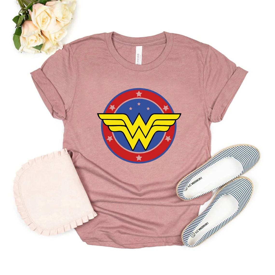 Wonder Female T-Shirt - Mother's Day Gift - Superhero Mama Tee-Heather Mavue-XXXL-