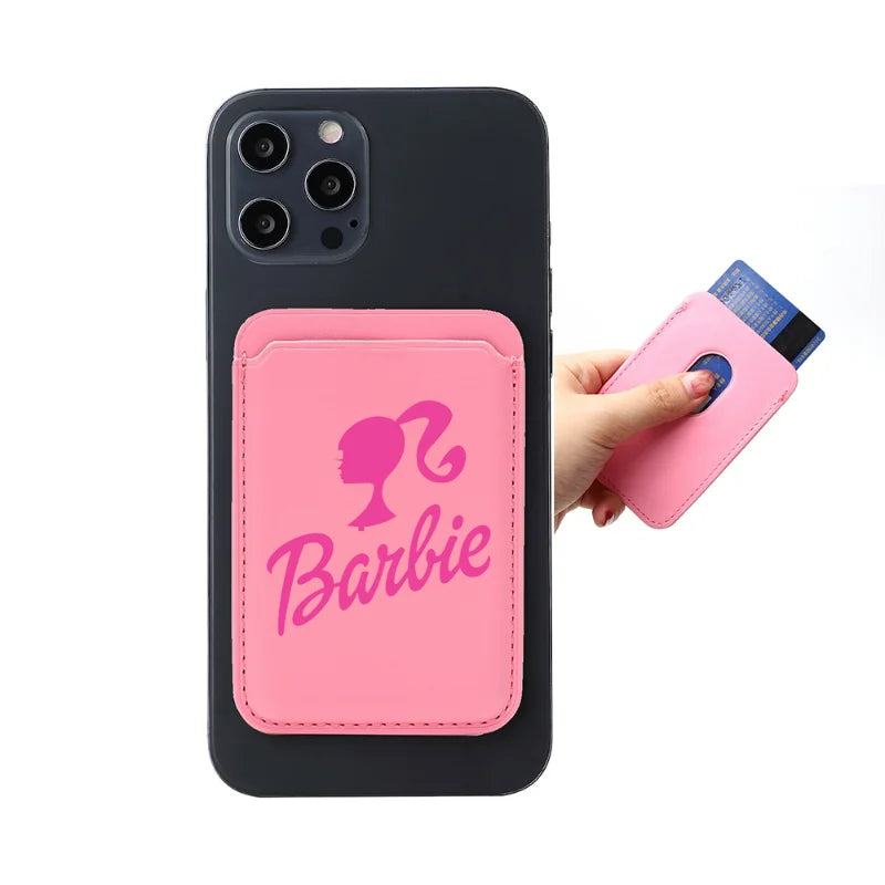 Barbie Kawaii Leather Wallet Case for iPhone 15 14 13 12 Pro Max - Magnetic Card Holder, Phone Bag Cover, Accessories Gift-