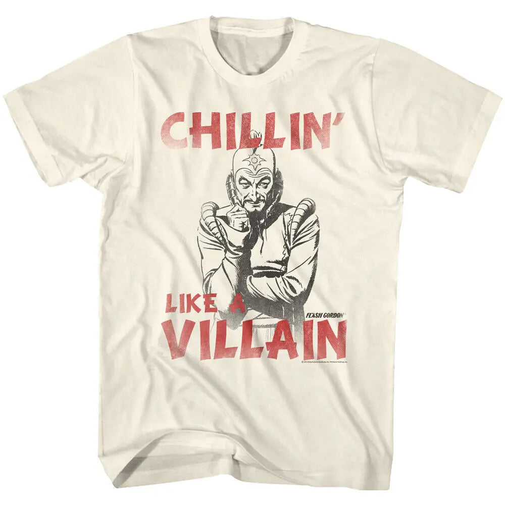 Flash Gordon Ming T-Shirt - Classic 80s Movie Chillin' Like a Villain Tee-